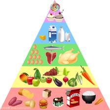食物金字塔图的化工产品例证 理解食品加工与营养平衡
